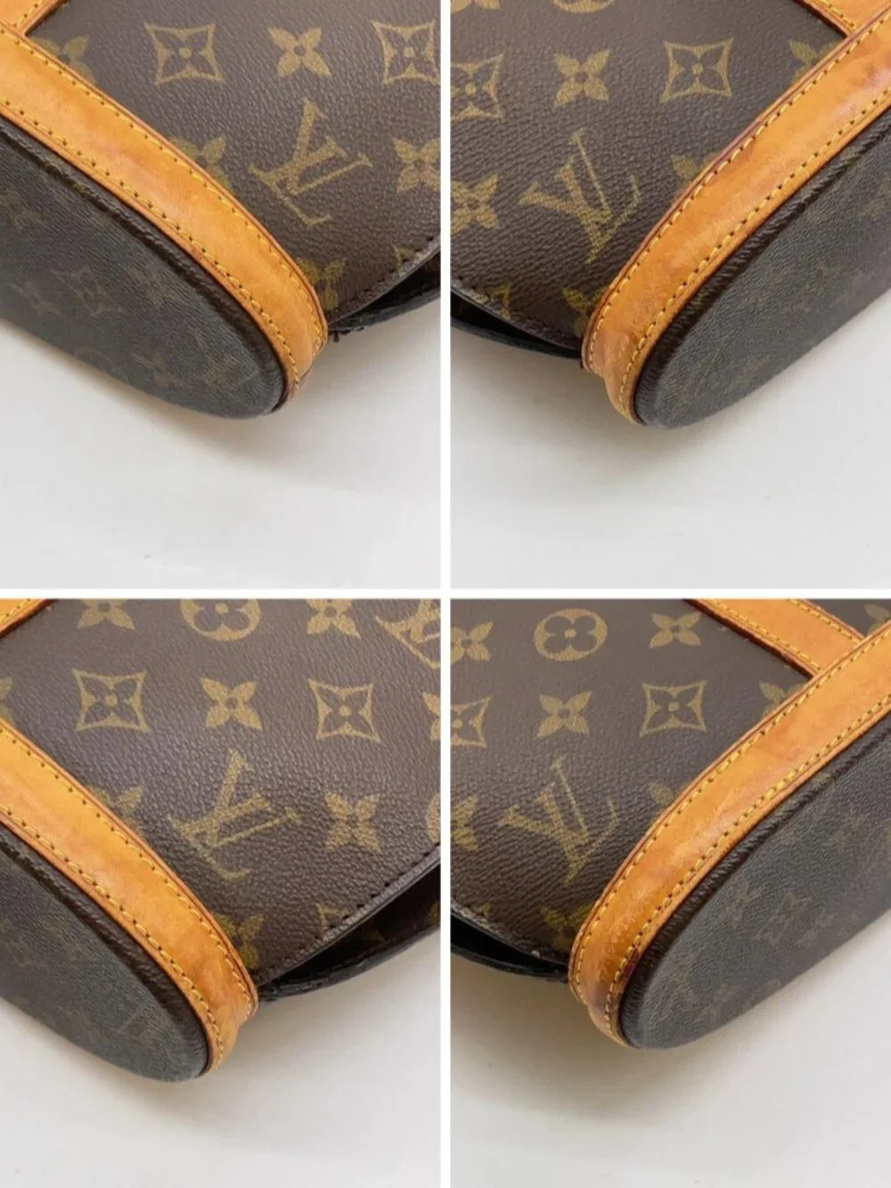 Authentic Louis Vuitton Babylone Monogram Tote Bag Vintage Brown Leather